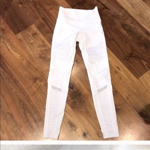 White ALO Moto leggings S
